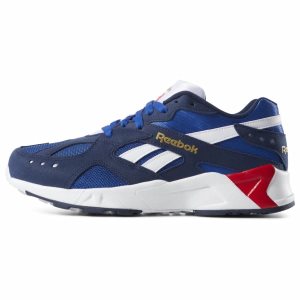 Reebok Aztrek Turnschuhe Damen - Navy/Königsblau/Weiß/Rot - DE 940-ZQM